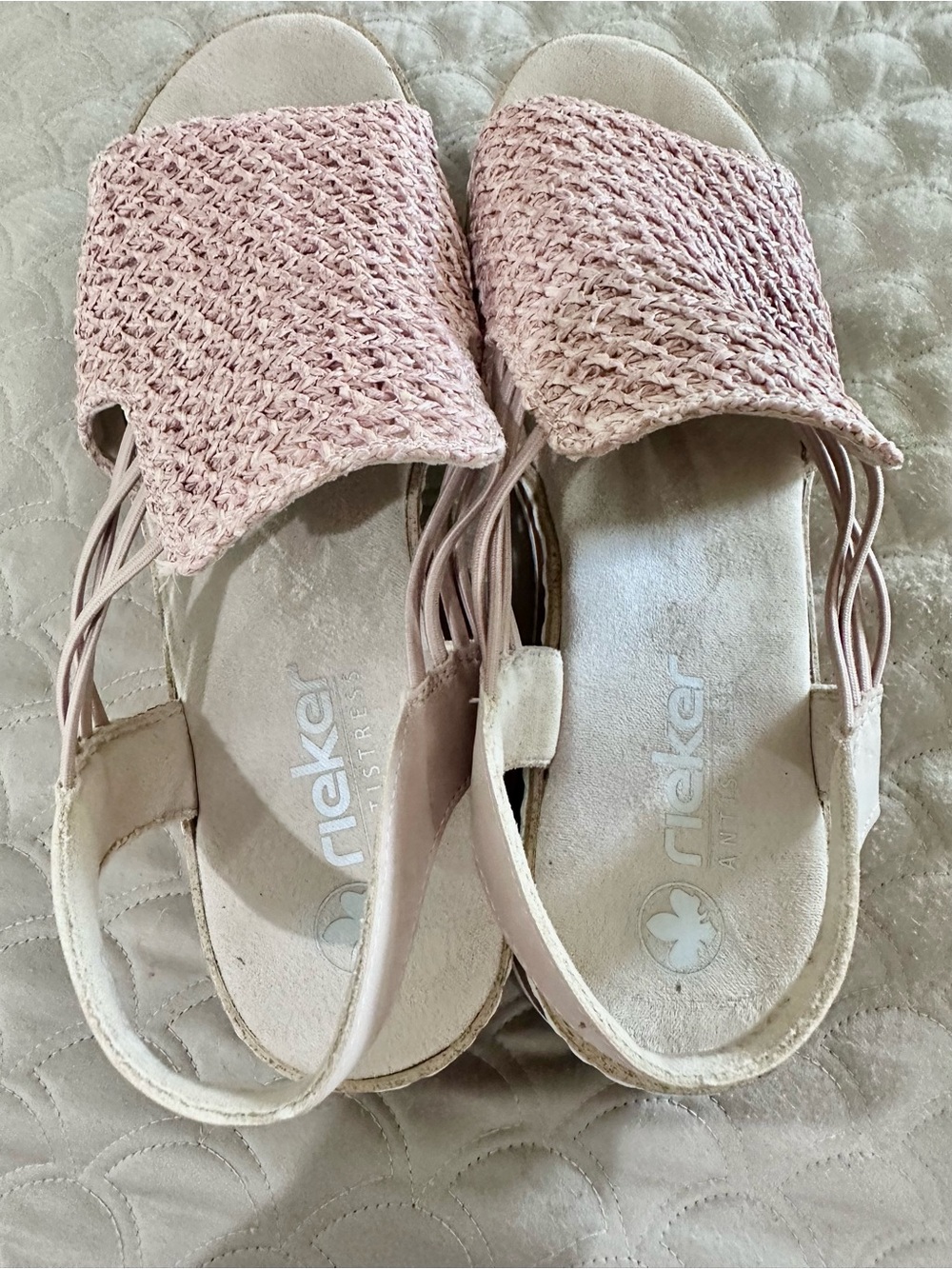 Rieker anti-stress, powder pink women’s sandals - Picture 2 of 3